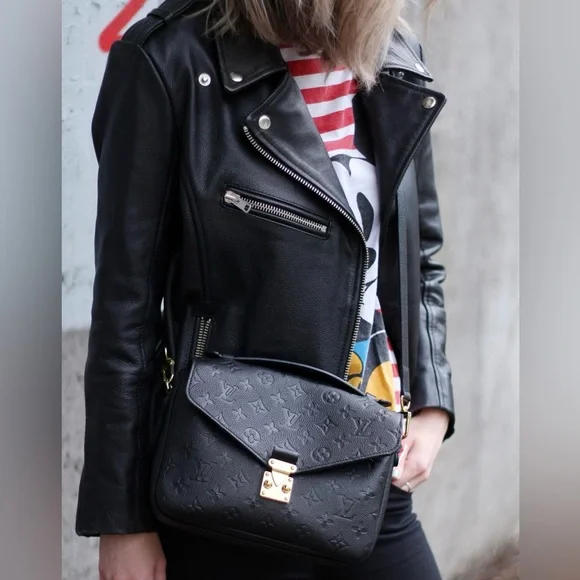 🎉 FULL COMPLETE SET! Louis Vuitton Black Empreinte Pochette Metis Crossbody - Picture 2 of 15